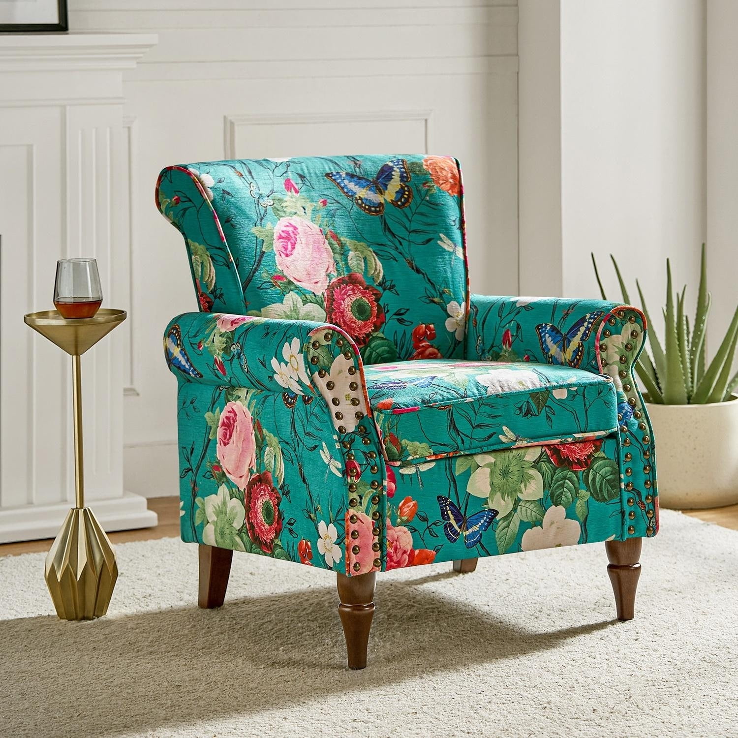 Rolled arm armchair shop