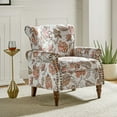 thumbnail image 1 of HULALA HOME Nyctelius Traditional Accent Arm Chair with Rolled Arms and Nailhead Trim by  PINK Floral, 1 of 5