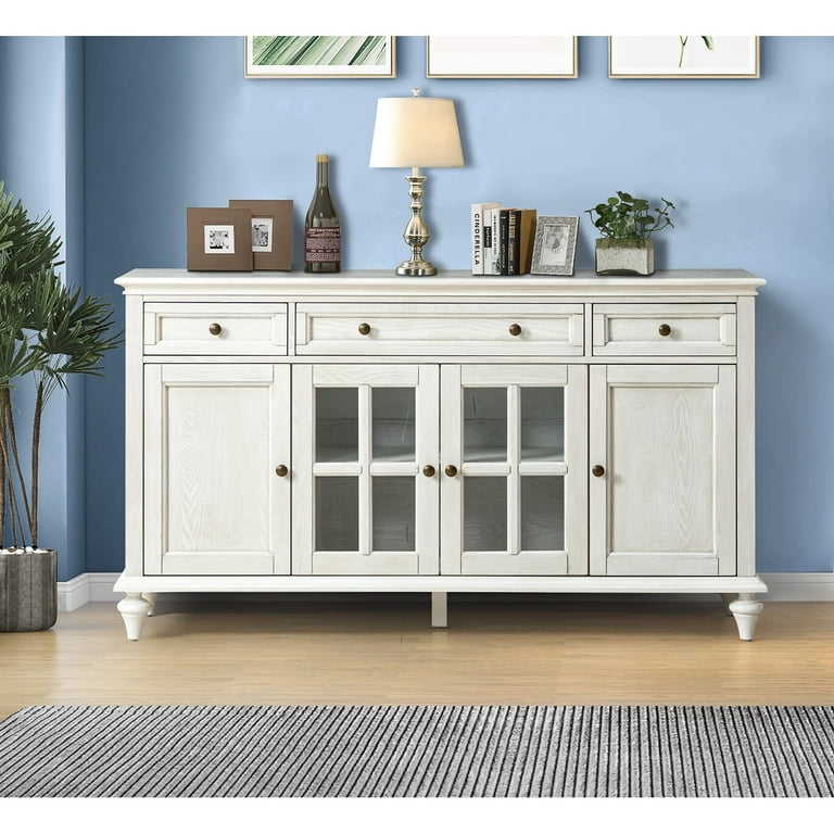 Wide on sale white sideboard