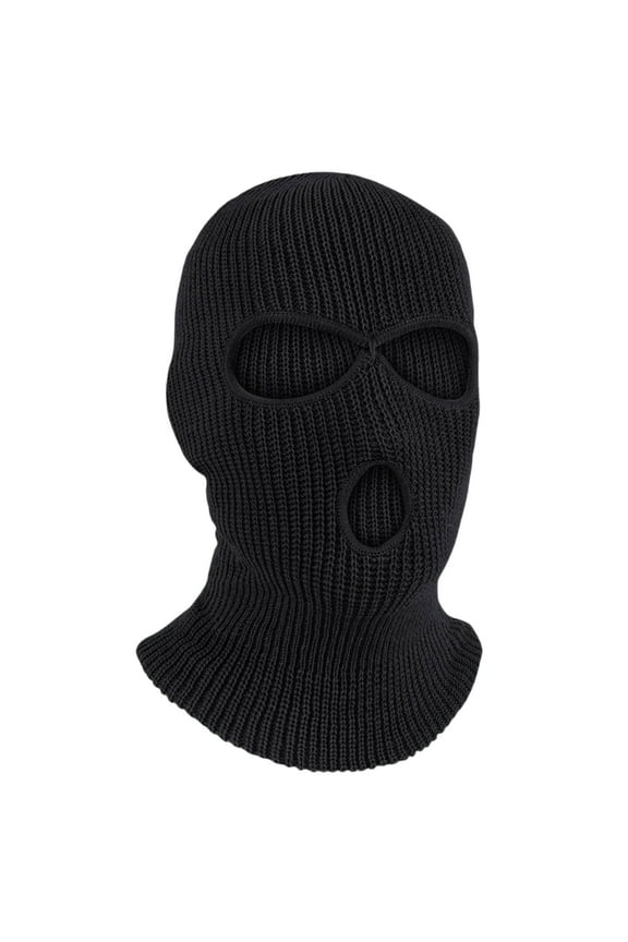 Unisex Adjustable Balaclavas knitted mask 3 Hole Ski Mask Winter Warmer Full Face Balaclava Outdoor Sports Thermal Cap for Men Women