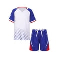 thumbnail image 1 of HULIJA Boys' Basketball Outfits Soccer Jerseys Football Training Uniform Sports Shirts and Active White XXS, 1 of 7