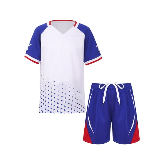 HULIJA Boys' Basketball Outfits Soccer Jerseys Football Training Uniform Sports Shirts and Active White XXS
