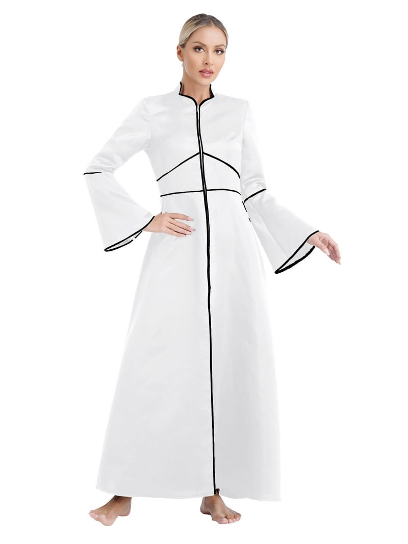 slim fit dress slacks Look 8 Flare Sleeve Mini Dress Pearl main image 1
