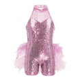 thumbnail image 1 of HULIJA Girls Sequined Ballet Dance Costumes Tutu Skirted Leotard Jumpsuit Pink 8, 1 of 7