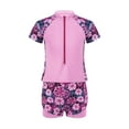 thumbnail image 1 of HULIJA Girls Short Sleeve Swimsuits Rashguard Sets Two Piece UPF 50+ Sun Protective Sunsuits Pink Floral 14, 1 of 7