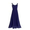 thumbnail image 1 of HULIJA Kids Big Girls Ruched Bust Chiffon Dress Wedding Party Prom Gown Navy Blue 12, 1 of 7