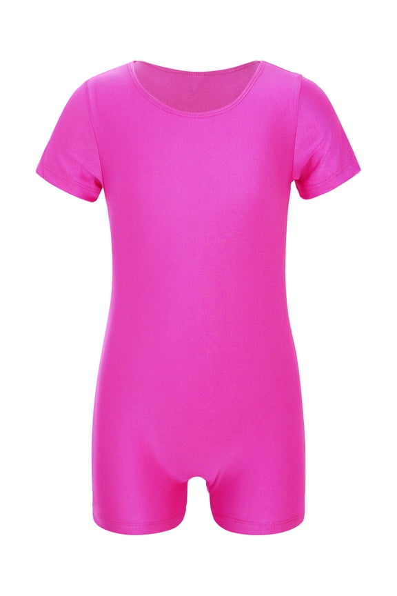 Kids Boys Girls Athletic Gymnastics Ballet Dance Leotard Jumpsuit Purple 4