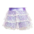 thumbnail image 1 of HULIJA Kids Girls Sequined Metallic Mini Ballet Hip Hop Jazz Dance Skirt Dancer Performance Costume Lavender 16, 1 of 5