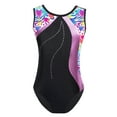 thumbnail image 1 of HULIJA Kids Girls Shiny Metallic Ballet Dance Unitards Sleeveless Color Block Gymnastics Leotard Tank Colorful Heart 10, 1 of 5