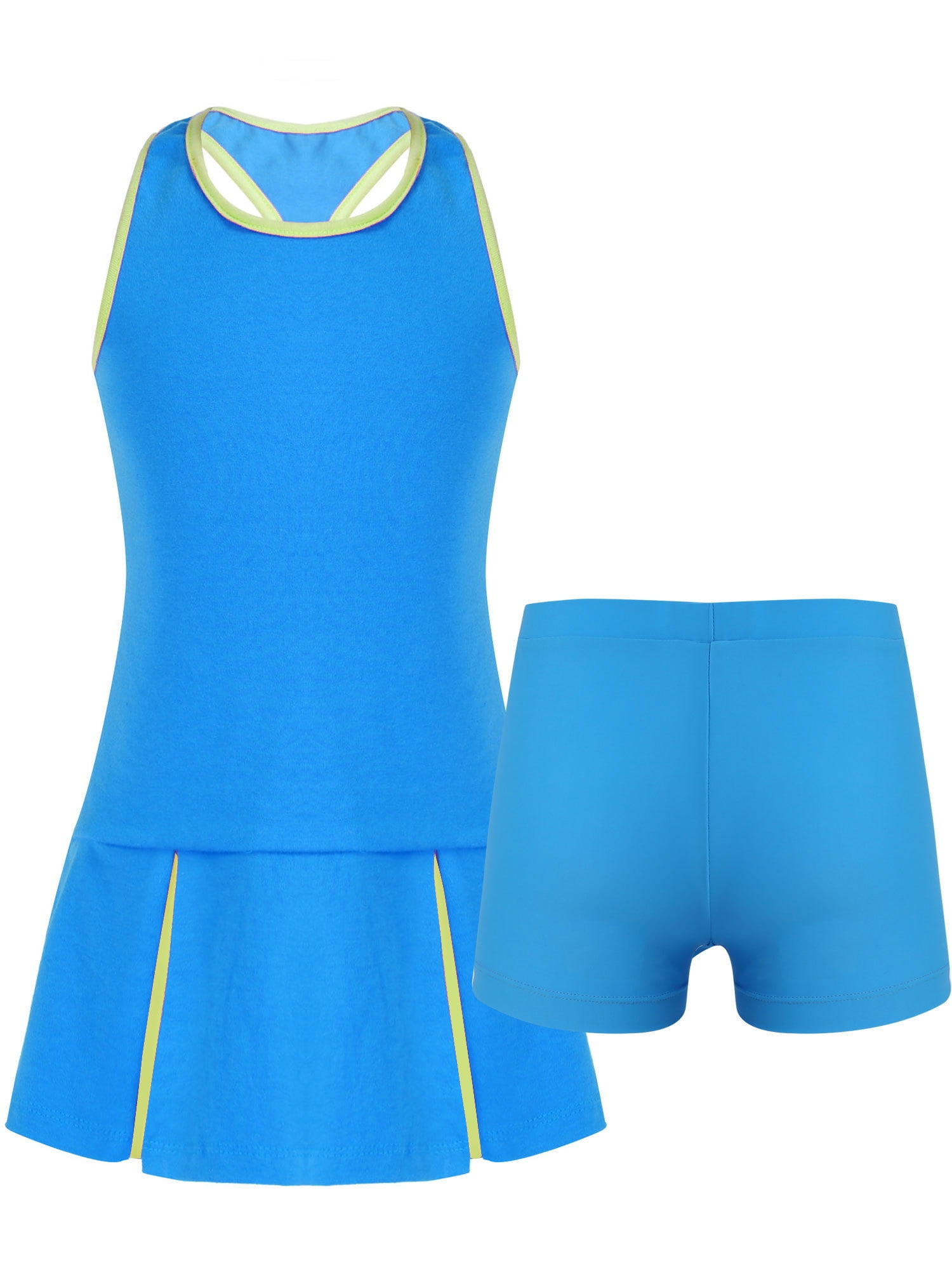 HULIJA Kids Girls Tennis Athletic Dress Open Upper Back Dress with Built-in Shorts Set Golf Badminton Blue 14 - Walmart.com HULIJA Kids Girls Tennis Athletic Dress Open Upper Back Dress with Built-in Shorts Set Golf Badminton Blue 14 - Walmart.com