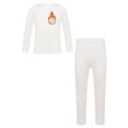 thumbnail image 1 of HULIJA Kids Girls Thermal Underwear Set Long Sleeve Fleece-Lined Undershirt and Leggings White 130, 1 of 7