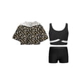 thumbnail image 1 of HULIJA Kids Training Outfit Sport Tracksuit Girls Dance Crop Hoodie Gymnastics Tank Top and Yoga Black 10, 1 of 7