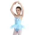thumbnail image 1 of HULIJA Little Kids Girl Camisole Ballet Dance Tutu Dress Gymnastics Skirted Leotard Ballerina Sky Blue 4T, 1 of 8