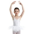 thumbnail image 1 of HULIJA Little Kids Girl Camisole Ballet Dance Tutu Dress Gymnastics Skirted Leotard Ballerina White 8, 1 of 7