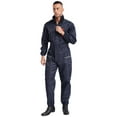 thumbnail image 1 of HULIJA Mens Reflective Stripes Coveralls Long Sleeve Zip Up Jumpsuits Work Overalls with Pockets Navy Blue 170/L, 1 of 7