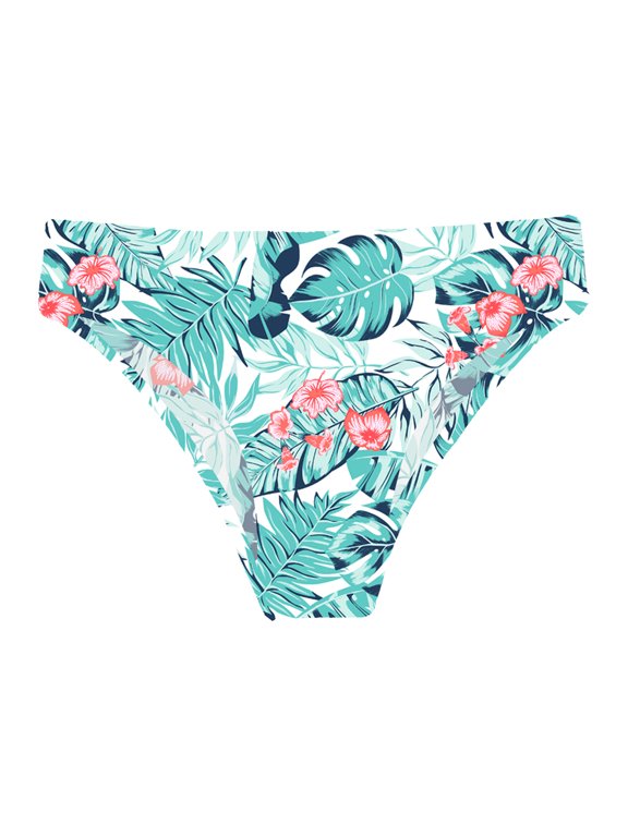 Swim Bottoms for Girls Solid Color Stretchy Bikini Brief Gymnastics Yoga Dance Athletic Shorts Palm Leaves 14