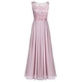 thumbnail image 1 of HULIJA Women Sleeveless Chiffon Bridesmaid Dress Evening Party Maxi Gown Dusty Rose 12, 1 of 7