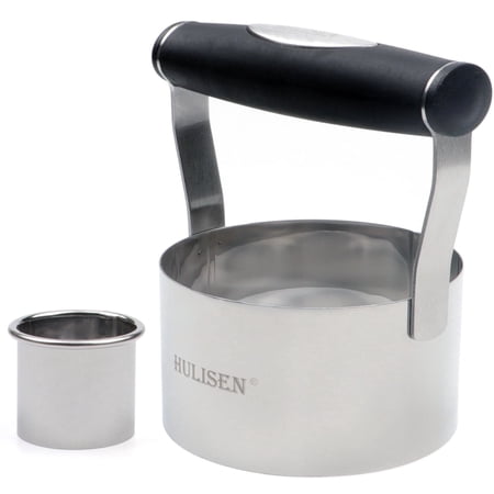 HULISEN 3.5 inch Biscuit Cutter, Stainless Steel Round English Muffins Cutter with Soft Grip Handle