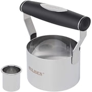 HULISEN 3 inch Biscuit Cutter, Stainless Steel Round English Muffins Cutter with Soft Grip Handle