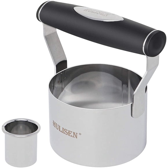 HULISEN 3 inch Biscuit Cutter, Stainless Steel Round English Muffins Cutter with Soft Grip Handle