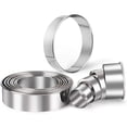 thumbnail image 1 of HULISEN Stainless Steel Round Cookie Biscuit Cutter Set, 11 Circle Donut Doughnut Cutter, Baking Ring Molds for Mini Cake, Scone, Pastry, Cooking, Gift Package, 1 of 7