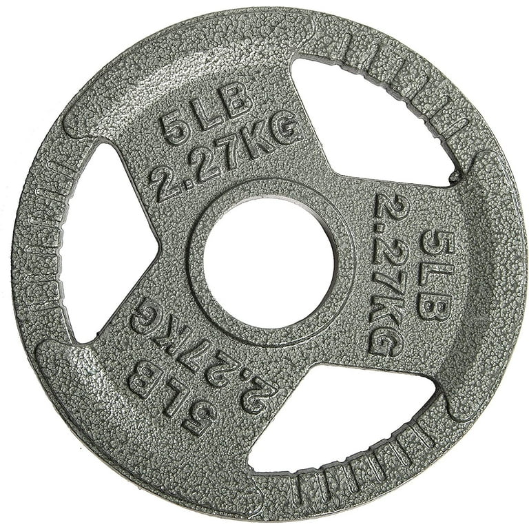 HULKFIT 2 Olympic Grip Cast Iron Enamel Coated Weight Plates for
