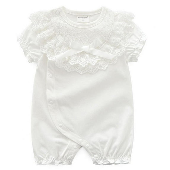 HULKLIFE 0-12M Summer Baby Dress Lace Jumpsuit Princess Haji Jumpsuit