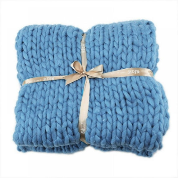 HULKLIFE Chunky Knit Blanket - Warm Soft Cozy for Sofa Bed Boho Home Decor, Knitted Throw Blanket, Crochet Blanket, Cable Knit Throw Blanket Chunky Yarn Blanket Braided Blanket