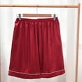 thumbnail image 1 of HULKLIFE Classic Shorts Pure Color Silk Men's Casual Pajamas Loose Homewear, 1 of 3