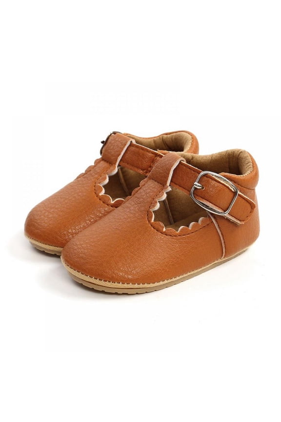 Lovely Baby Boy PU Leather Non-slip Soft Sole Toddler Walking Shoes