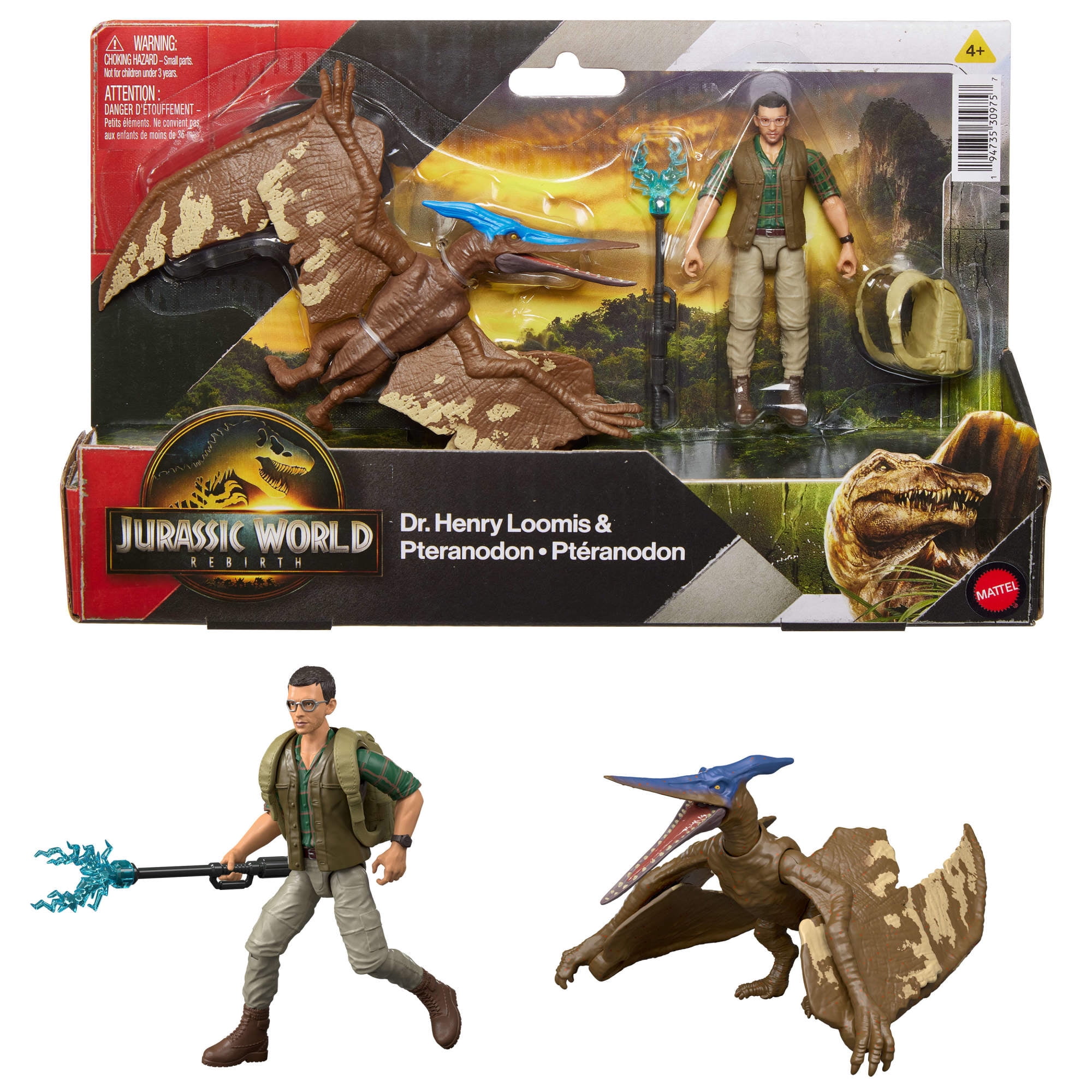 Jurassic World Rebirth Dr. Loomis and Pteranodon Figures 3.75-inch