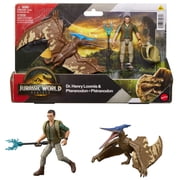Jurassic World Rebirth Dr. Loomis & Pteranodon Figures Pack, Movie Accurate 3.75-inch Scale