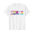 thumbnail image 1 of HUMAN LGBT Flag Gay Pride Month Transgender Rainbow Lesbian T-Shirt LGBTQ Rainbow Shirts, 1 of 4