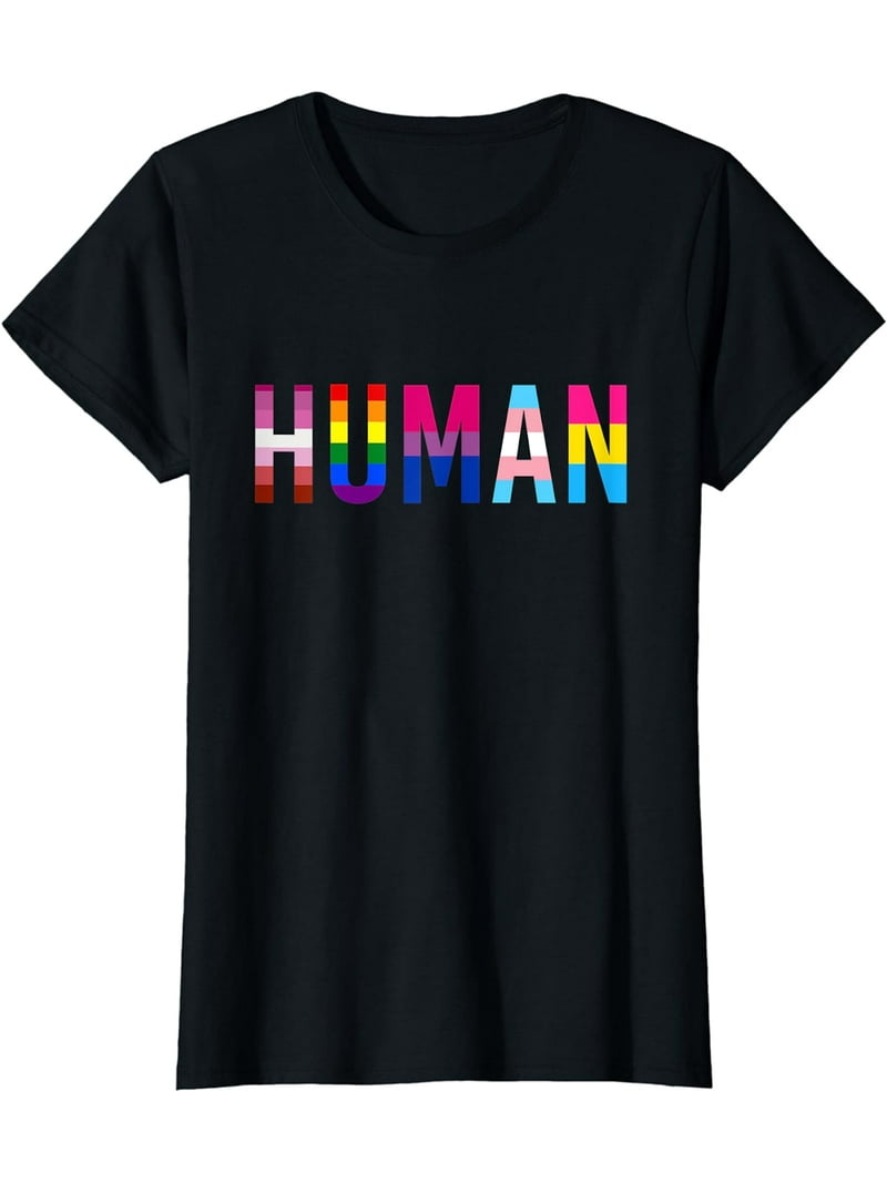 Human Lgbt Flag Gay Pride Month Transgender Rainbow Lesbian T-Shirt Human Lgbt Flag Gay Pride Month Transgender Rainbow Lesbian T-Shirt