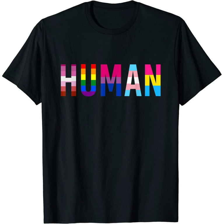 Human Lgbt Flag Gay Pride Month Transgender Rainbow Lesbian T-Shirt Human Lgbt Flag Gay Pride Month Transgender Rainbow Lesbian T-Shirt