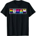 thumbnail image 1 of HUMAN LGBT Flag Gay Pride Month Transgender T-Shirt, 1 of 5