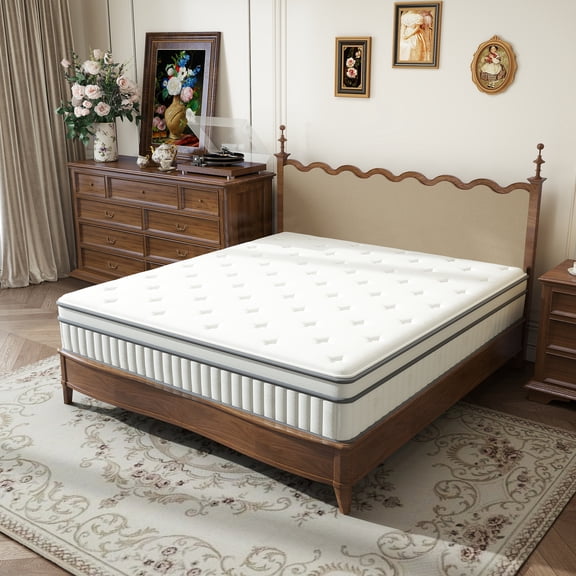 HUMEHA 10 Inch Hybrid Twin Size Mattress with Memory Foam and Pocket Spring,Medium Firm Feel, 39"*75"*10"