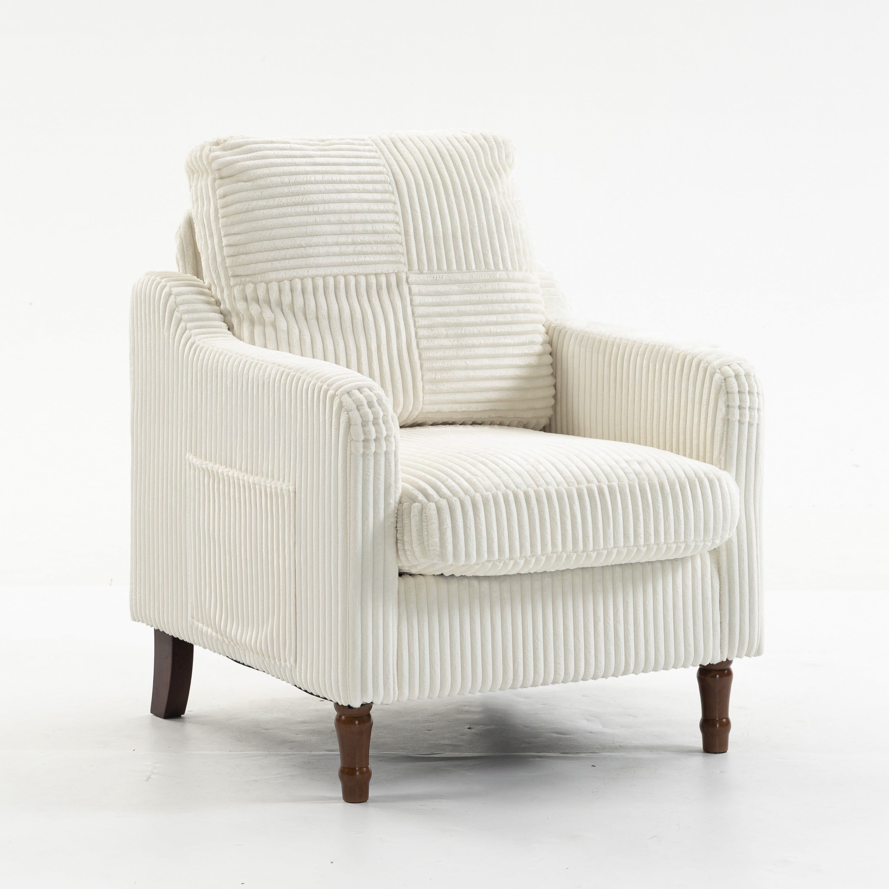HUMEHA Mid Century Accent Chair, Corduroy Comfy Reading Chair for ...