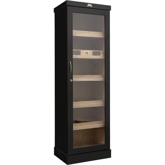 HUMIDOR SUPREME Cigar Tower Shelf Unit Storage Capacity of 2,000 to 3,000 Cigars, Black