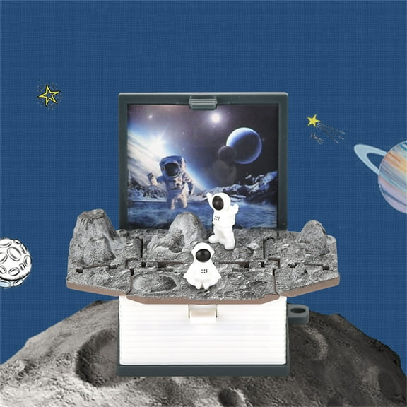 HUMJUSE 3D Space Book Keychain, Pop Up Mini Astronauts Spaceman Toys, For Car Keys Backpack, Fidget For Women Men Boys Girls
