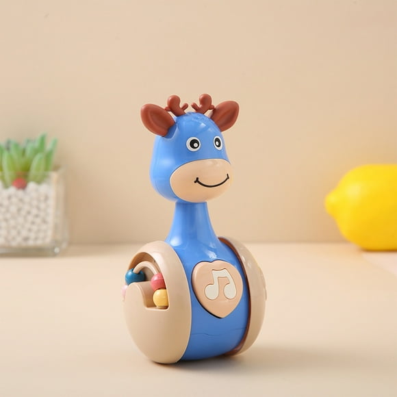 HUMJUSE Baby Deer Wobble Toys, 3-6-12 Month, Babies Tummy Fun Time Sensory Development, Newborn Gift First Birthday Present 4 5 7 8 9 10 Month 1 Year Toddler Boy Girl