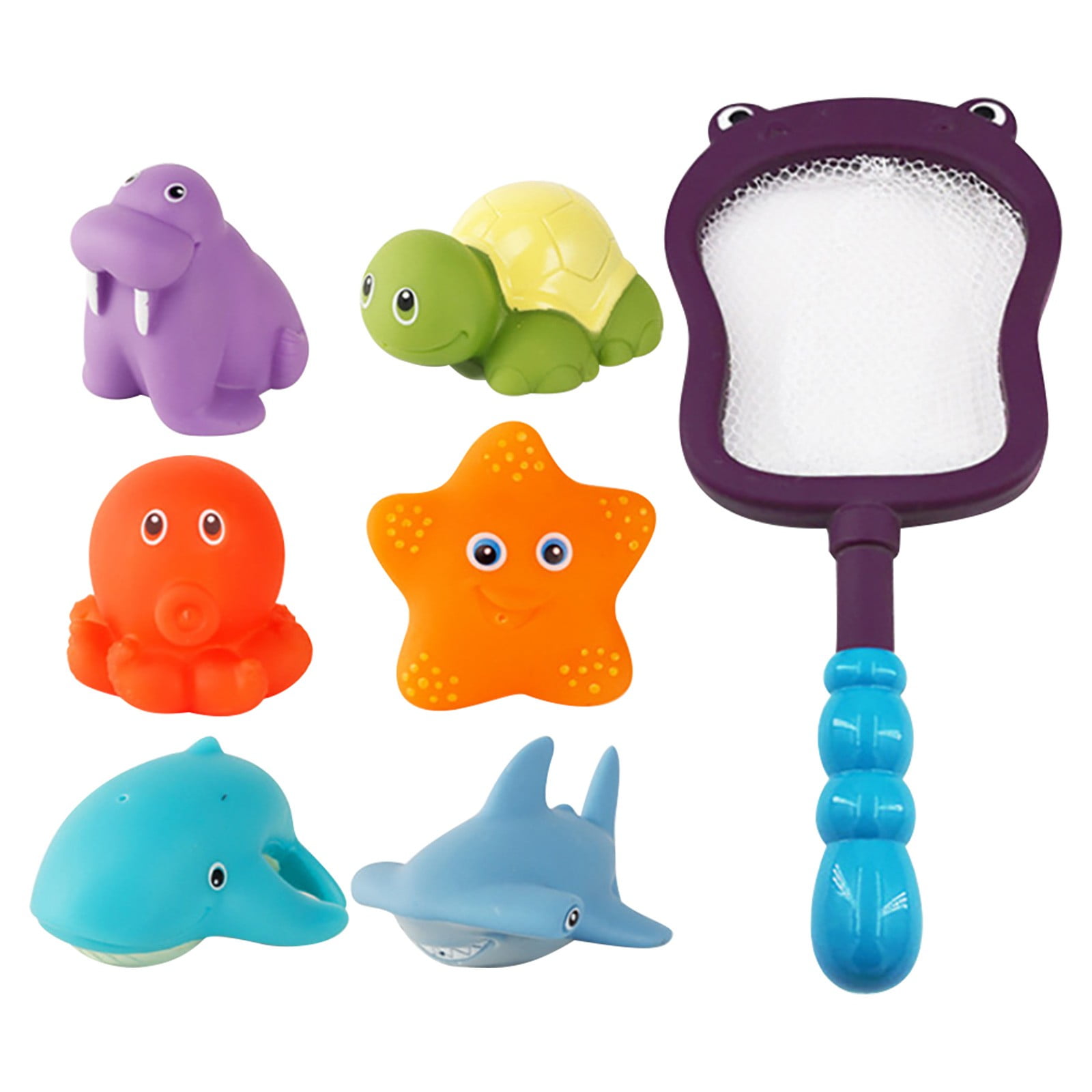 HUMJUSE Bath Toy Baby Bathtub Toy Set, Fishing Net With Water Floating ...