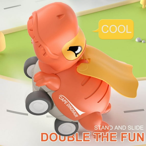 HUMJUSE Dinosaur Car Toys for Toddlers - Press and Go Cars No Batteries Required, Baby Animal Push Go Friction Cars for 18M+, Infant Play Vehicle for 1 2 3 Year Old Boy Girl Birthday Gift