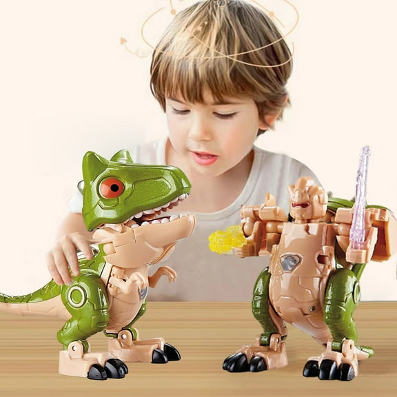 HUMJUSE Dinosaur Transforming Toys, 2-In-1 Dinosaur Fun Transformed Robot Toys, Jurassic Dino Action Figures, Transformed Rescue Robots