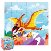 HUMJUSE Dinosaur Wooden Puzzles for Kids Ages 3 4 5 6 Preschoolers Toddler Puzzles Toys Learning Educational Christmas Birthday Gifts