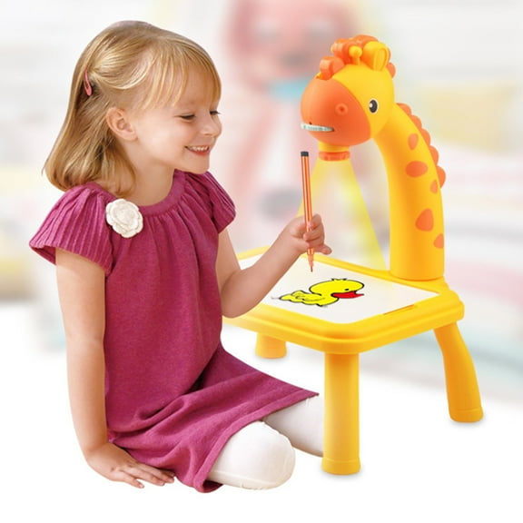 HUMJUSE Drawing Projector Table Set with Pens Graffiti Doodle Table Kits Art Supplies for Gift Boy Girl, Light 24 Patterns