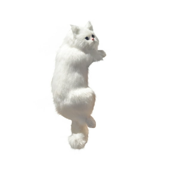 HUMJUSE Realistic Furry Cats Figurines Pet Stuffed Little Cat Stuffed Animal Small Plush Toy, Realistic, Lifelike Stuffed Pet Toy Home Decor