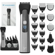 HUMMINGBIRD MK9 MasterGroom All-in-One Trimmer  21-Piece Men's Grooming Kit for Beard, Head, Hair, Body, and Face, Waterproof, Stainless Steel, USB C Rechargeable, LED Display