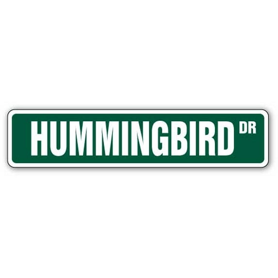 HUMMINGBIRD Street Sign bird red watcher watching birding | Indoor/Outdoor | 30" Wide