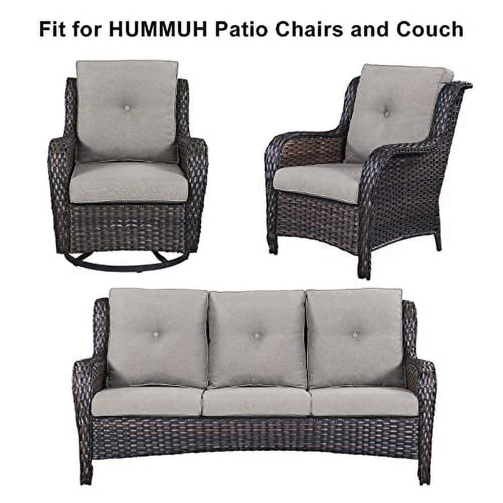 HUMMUH AllWeather Deep Seating Chair Cushions 22 x 24,Replacement Seat Cushions for Patio